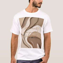 Klassiek T-shirt in stijlvolle abstracte vormgevin