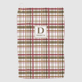 Klassiek Tartan Plaid Monogram Golfhanddoek (Voorkant)