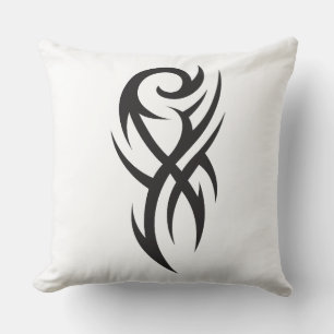 Klassiek tattoo-geïnspireerd lijnkunstontwerp kussen