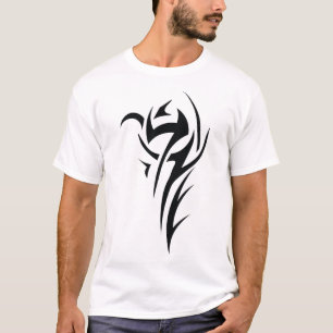 Klassiek tattoo-geïnspireerd lijnkunstontwerp t-shirt