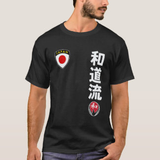 Klassiek Team Karate Wado Ryu Japan Vlag Kanji Jap T-shirt
