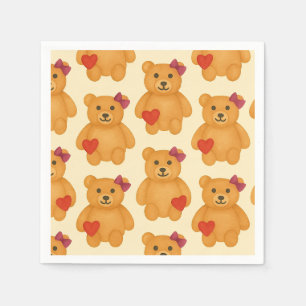 Klassiek teddybeer patroon servet