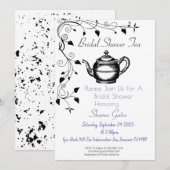 Klassiek thea Pot  Floral Vine Vrijgezellenfeest Kaart (Voorkant / Achterkant)