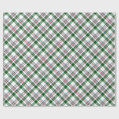 Klassiek traditioneel rood groen wit gingham cadeaupapier (Vlak)