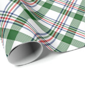 Klassiek traditioneel rood groen wit gingham cadeaupapier (Rol Hoek)