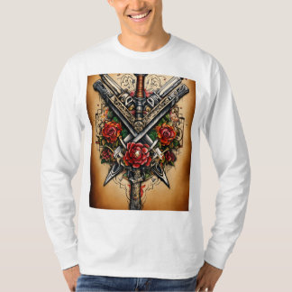 Klassiek traditioneel Tattoo-geïnspireerd T-shirt 