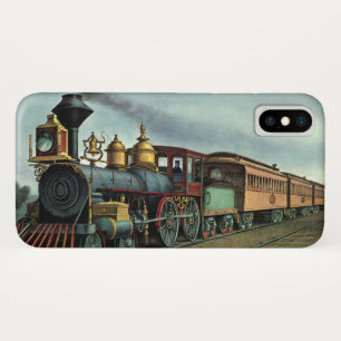 Klassiek transport, kolentreinlocomotief iPhone x hoesje