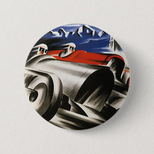 Klassiek transport, sportraceauto's racen ronde button 5,7 cm