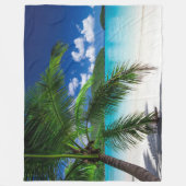 Klassiek tropisch eilandstrand paradijs fleece deken (Voorkant)