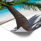 Klassiek tropisch eilandstrand paradijs poster (Hoek)