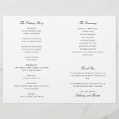 Klassiek Trouwkrans Bruiloft Papier Programma Boek Flyer (Achterkant)