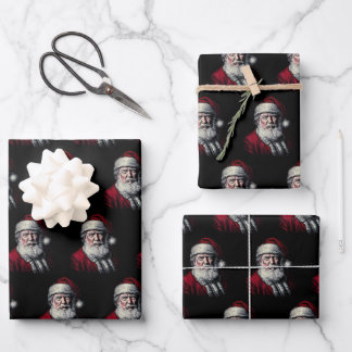 Klassiek Trump Kerstman Gezicht Grappige Kerst Vak Inpakpapier Vel