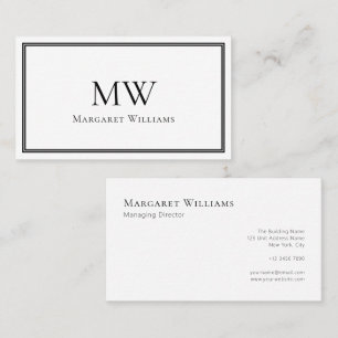 Klassiek Tweeletter Monogram Professioneel  Visitekaartje