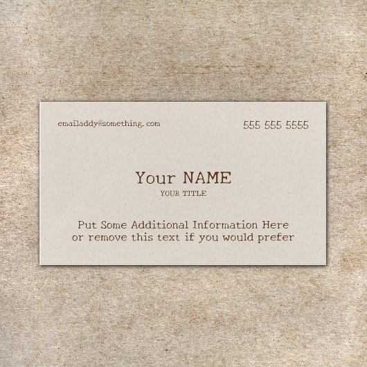 Klassiek Type Bone Visitekaartje