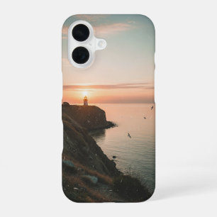 Klassiek uitzicht op de baai bij het ochtendgloren iPhone 16 hoesje