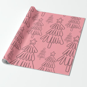 Klassiek vakantiepatroon-kerstboom (2) cadeaupapier