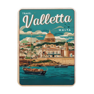 Klassiek Valletta, Malta reis souvenirs en cadeaus Magneet