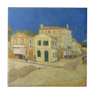 Klassiek Van Gogh Gele Huis Blauwe Lucht Schilderi Tegeltje