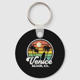 Klassiek Venice Beach Californië Ca Surfen Retro S Sleutelhanger