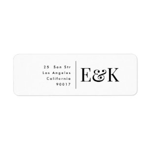 Klassiek Vet Groot Monogram Elegant Retouradres Etiket