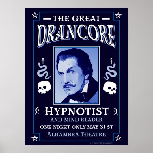 Klassiek Victoriaans Hypnotist Poster (Voorkant)