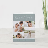 Klassiek vier | Multi Photo Wedding Folded Bedankkaart (Voorkant)