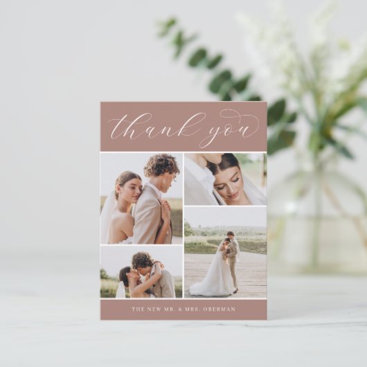 Klassiek vier | Multifoto Weddenschap Hartelijk da Briefkaart (Staand voorkant)