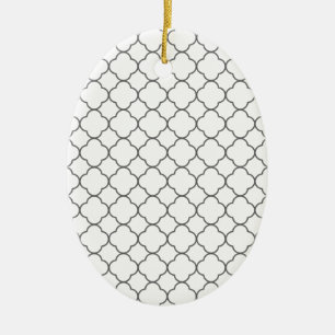Klassiek Vierbladpatroon Keramisch Ornament