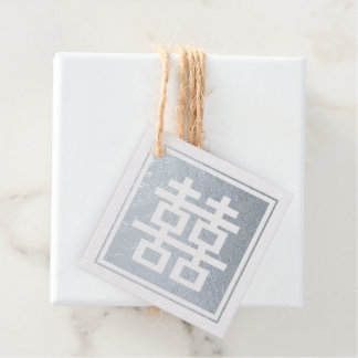Klassiek vierkant dubbel geluk Chinees trouwfeest Bedankjes Labels