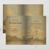 Klassiek vintage boek  kaart (Voorkant / Achterkant)