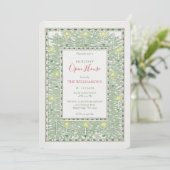 Klassiek Vintage Kerst Open Huis Kaart (Staand voorkant)