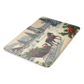 Klassiek/vintage kerstscène badmat (Gekanteld)