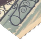 Klassiek/vintage kerstscène tafelkleed (Gekanteld)