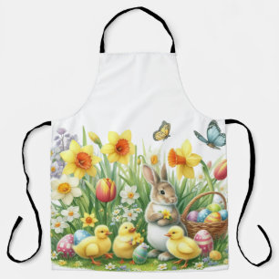 Klassiek/Vintage lente konijn/kip Schort