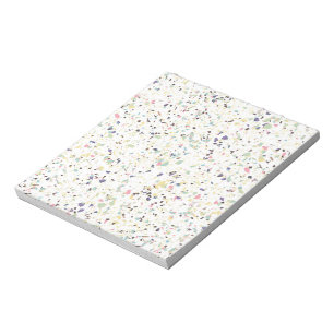 Klassiek vintage marmeren terrazzo pastel ontwerp notitieblok