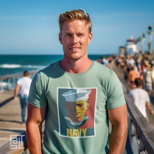 Klassiek Vintage Patriottisch Amerikaanse Marine Z T-shirt
