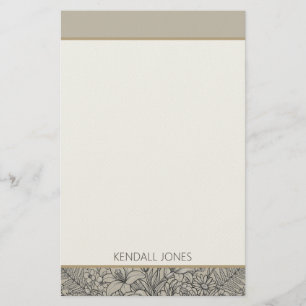 Klassiek Vintage Wilde Bloem Custom Briefpapier