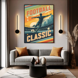 Klassiek Voetbal Vintage Poster