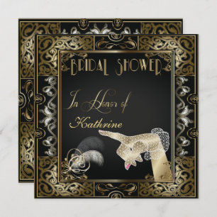 Klassiek Vrijgezellenfeest met Gatsby-stijl Kaart