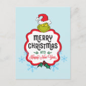 Klassiek| Vroegere Kerstmis en Happy New Y Feestdagenkaart (Voorkant)