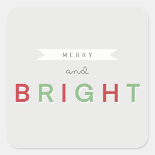 Klassiek vrolijk en helder vierkante sticker