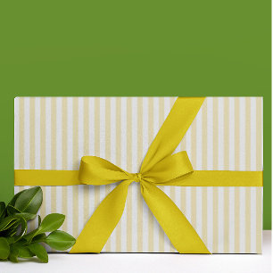 Klassiek vrolijke geel witte streep alle gelegenhe cadeaupapier