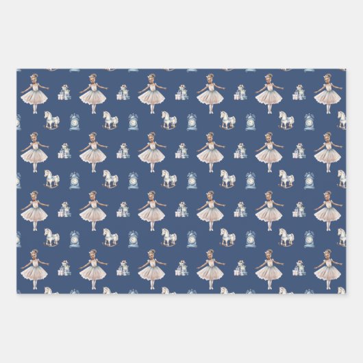 Klassiek Waterverf kerstpatroon Inpakpapier Vel (Voorkant)