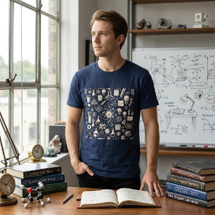 Klassiek Wetenschappelijk Patroon – Atoom- en sche Tri-Blend Shirt