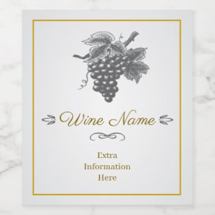 Klassiek  wijnlabel wijn etiket