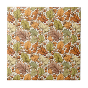 Klassiek William Morris herfstbladbes Tegeltje