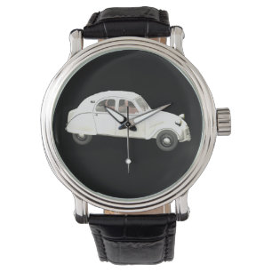 Klassiek Wit Citroen 2CV Horloge