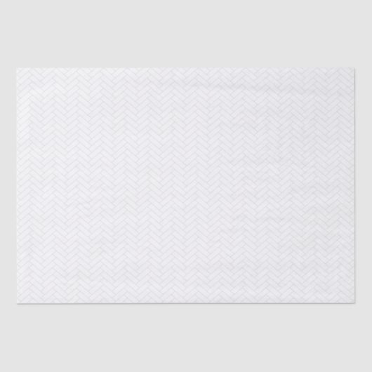 Klassiek wit grijs herringbotpatroon tissuepapier (Voorkant)