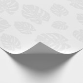 Klassiek wit inpakpapier tropisch blad (Hoek)
