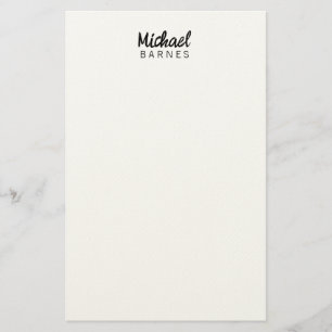 Klassiek Wit Minimalistisch Eenvoudig Elegant Briefpapier